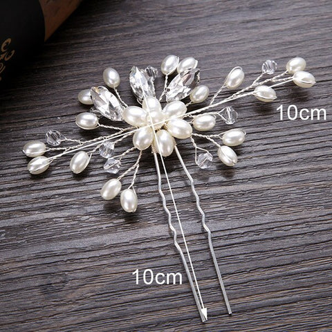 Women Pearl Rhinestone Hairpins