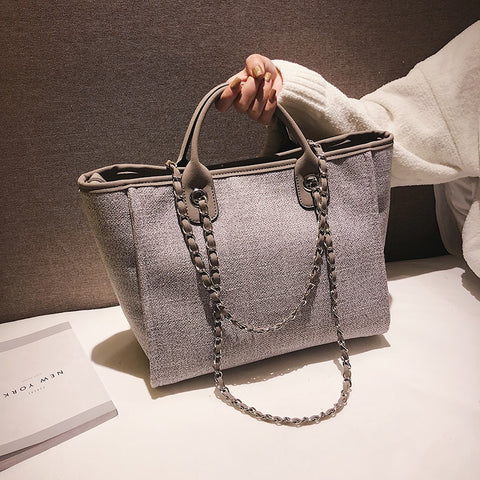 Women  Canvas Large Shopping Handbag