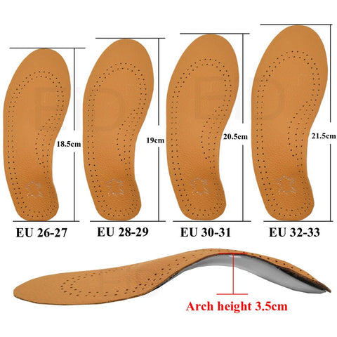 women  Leather orthotic Flat Feet Arch