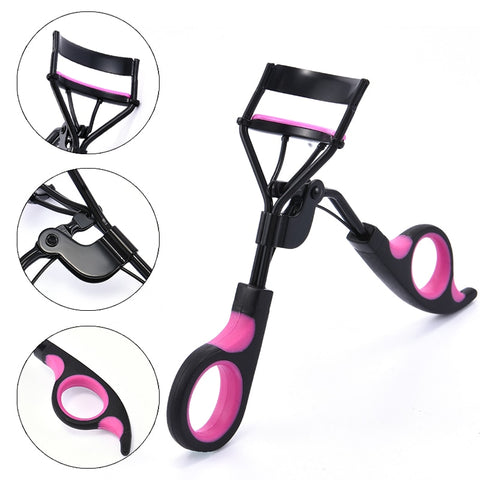 Purple Frosted Handle Eyelashes Clip