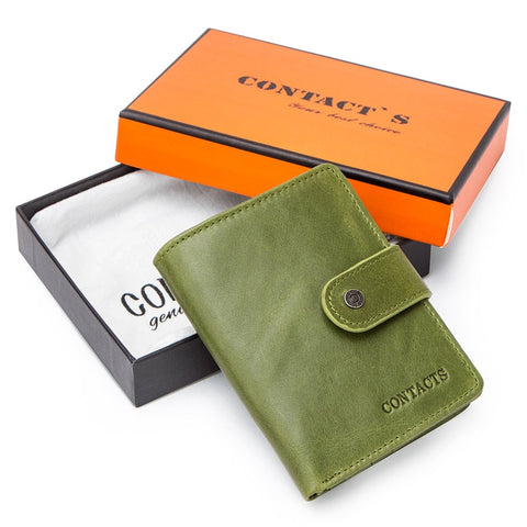 Women Men Genuine Leather Wallets