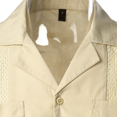 Cuban Camp Collar Guayabera Shirt