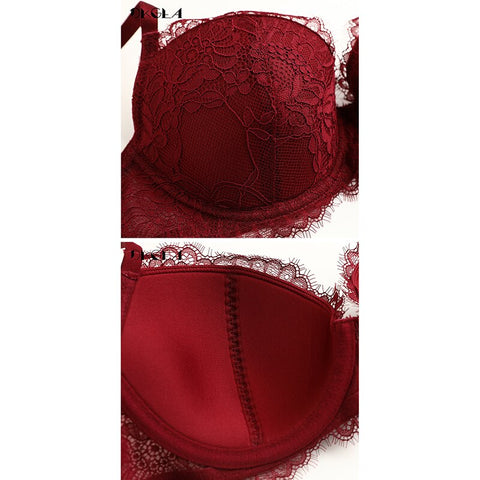 Women Embroidery Brassiere Sexy Bra Panties
