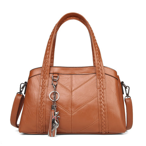 Ladies Vintage Genuine Leather Crossbody Bag