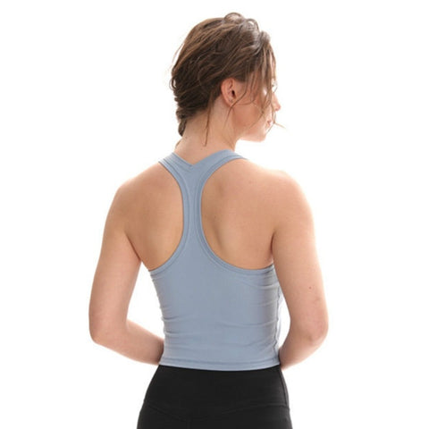 Women Flexible Racerback Sport Fitness Crop Tops