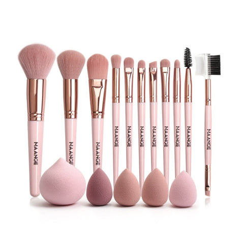 Pro Pink Makeup Brush Set