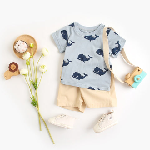 Boys Summer Cartoon Clothing Sets