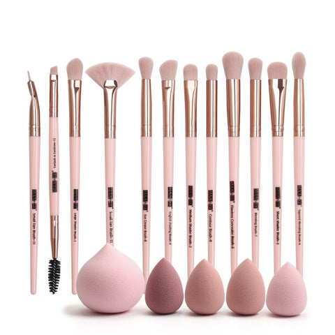 Pro Pink Makeup Brush Set