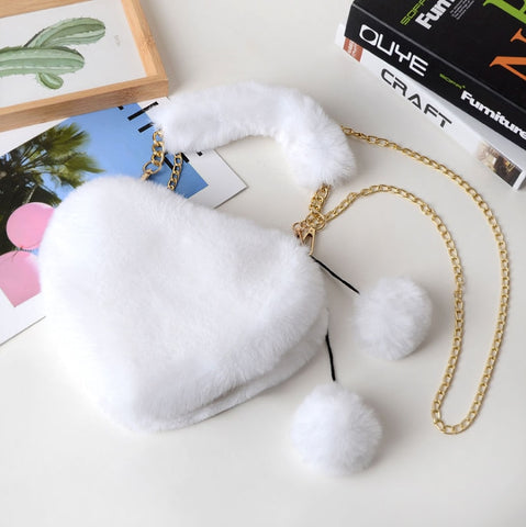 Women Faux Fur Winter Handbags