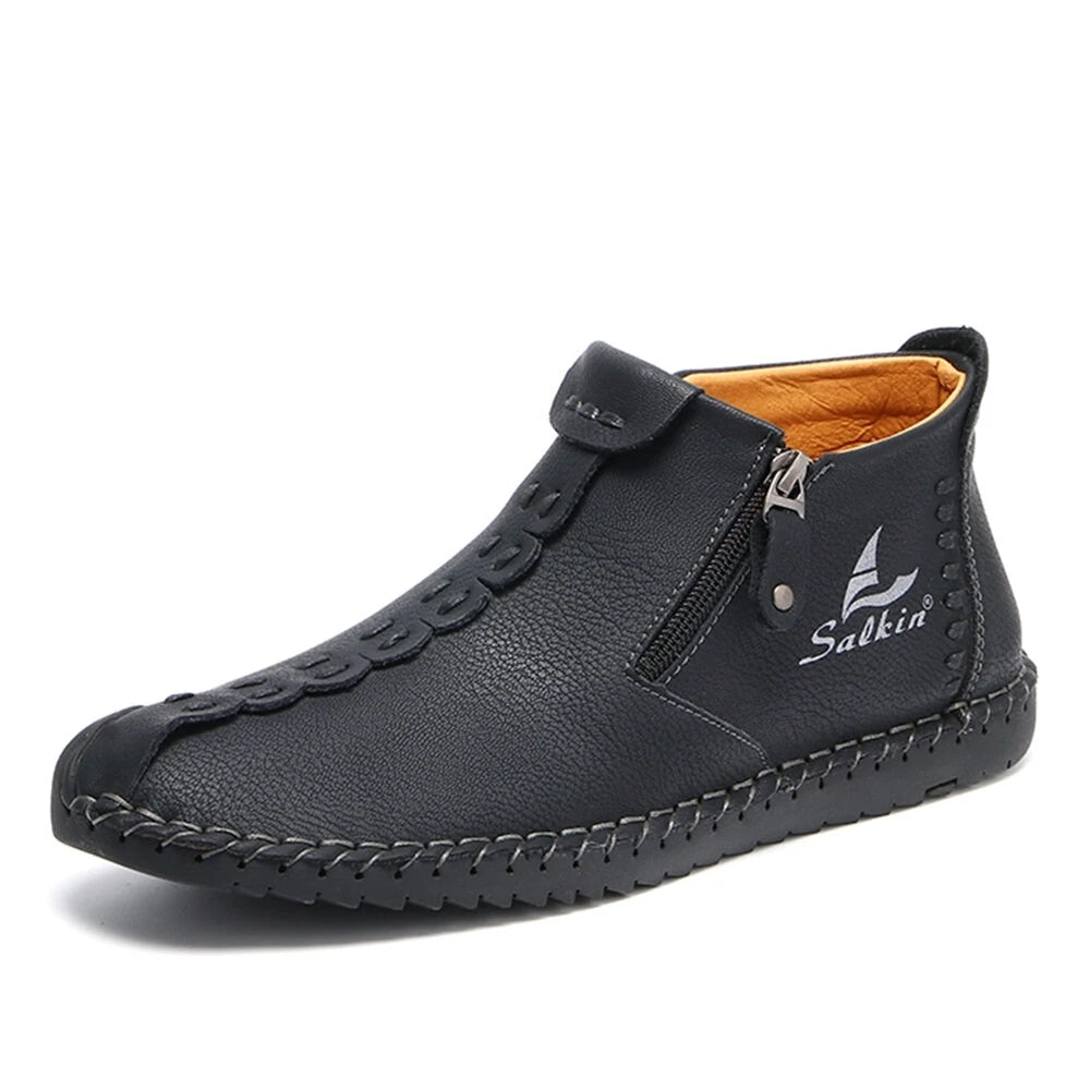 Men Hand-stitching Leather Boots