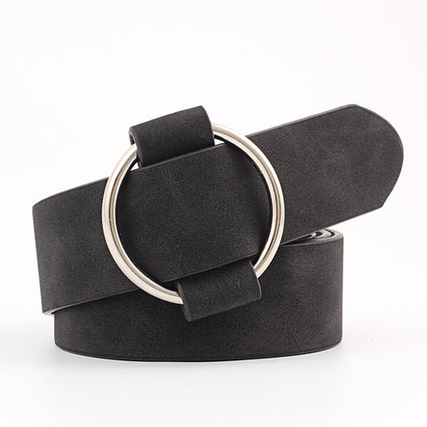Women PU Leather Metal Buckle Belts