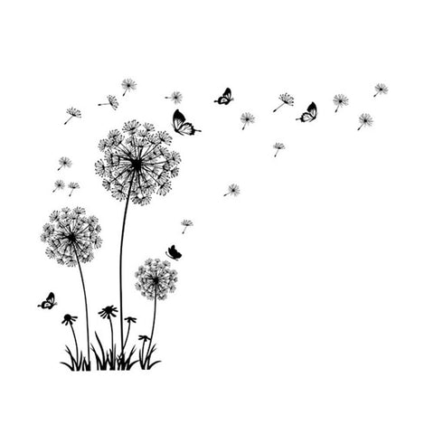 Dandelion Wall Stickers Butterflies