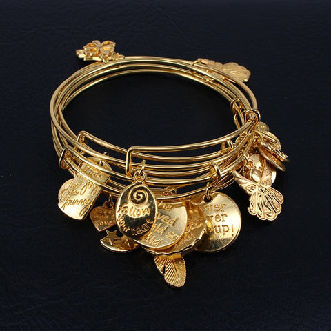 Gold Color Bangle Bracelet Set