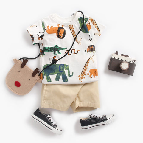 Boys Summer Cartoon Clothing Sets