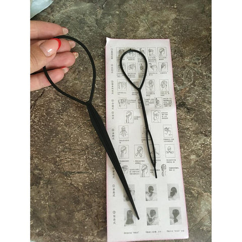Black Tail Hair Braid Ponytail Maker