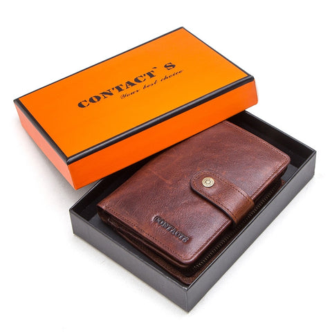 Women Men Genuine Leather Wallets
