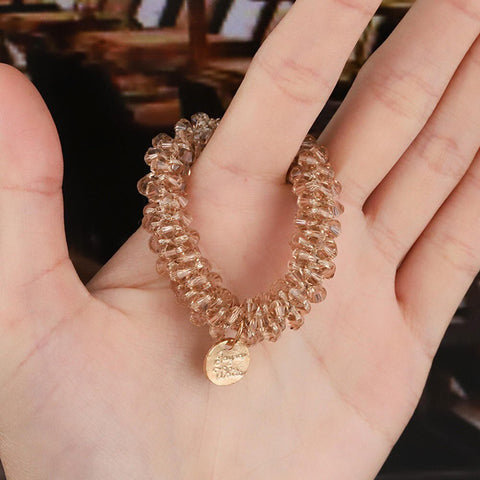 Women Elastic Crystal Pearl Hair Ring
