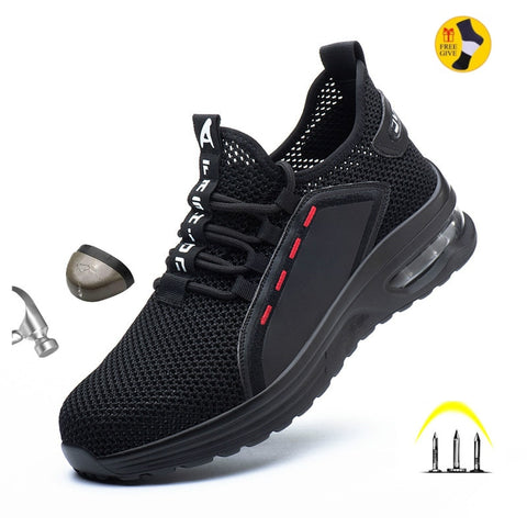 Men Breathable Steel Toe Boots