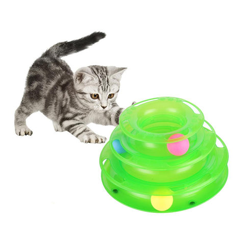 Cat Three-Level-Track Tower Toy