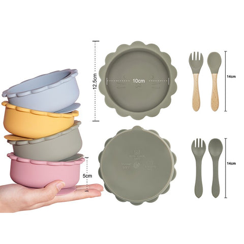 Children Feeding Solid Food Bowl