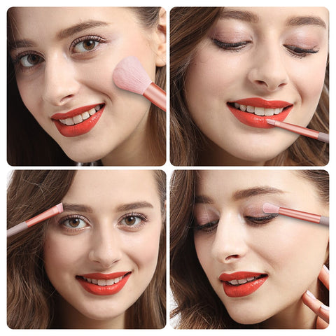 Pro Pink Makeup Brush Set