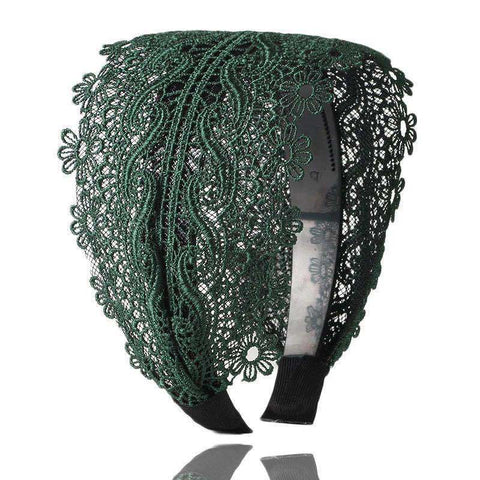 Women Embroidery Flower Wide Headbands