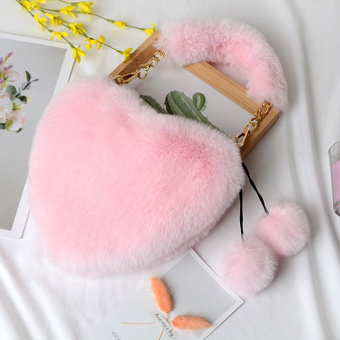 Women Faux Fur Winter Handbags