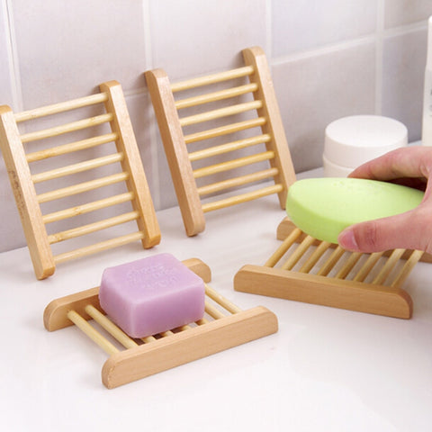 Portable Natural Wood Soap Dishes