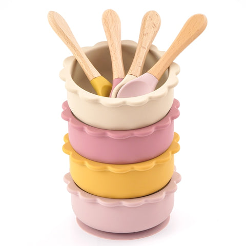 Children Feeding Solid Food Bowl