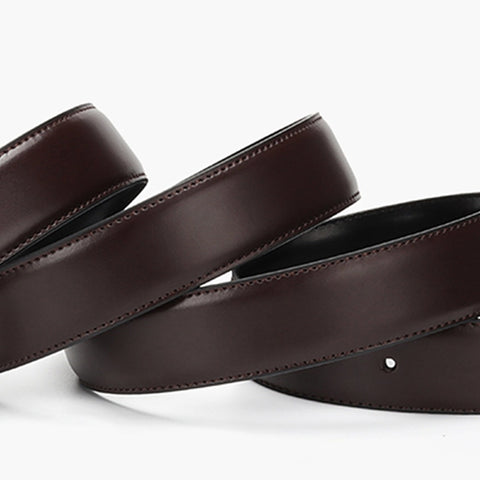 Men Leather Reversible Buckle Belt