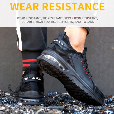 Men Breathable Steel Toe Boots