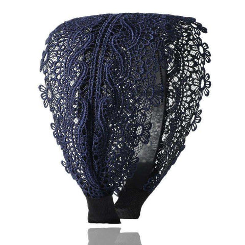 Women Embroidery Flower Wide Headbands