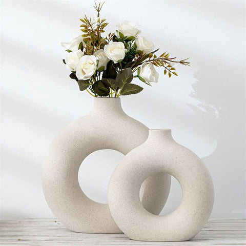 Nordic Circular Ceramic Vase