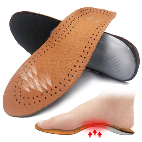 women  Leather orthotic Flat Feet Arch