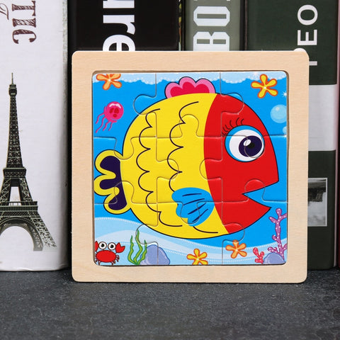 Kids Wooden Animal Puzzle Toys