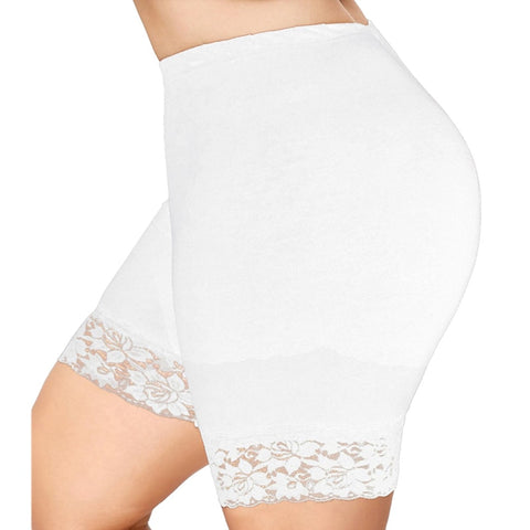 Women Short Leggings Lace Trim Skirt