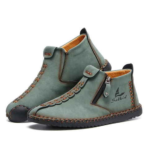 Men Hand-stitching Leather Boots