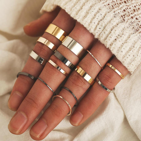 Women Vintage Boho  Figure Rings Sets