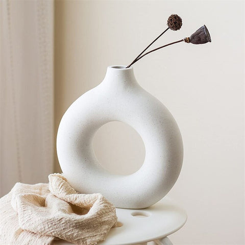 Nordic Circular Ceramic Vase