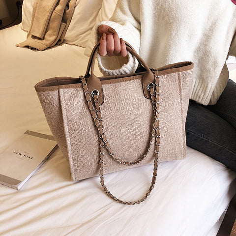 Women  Canvas Large Shopping Handbag