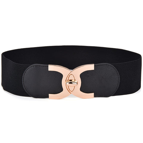 Ladies Wide Elastic Waist Belt