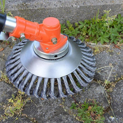 New Steel Wire Wheel Garden Weed Brush