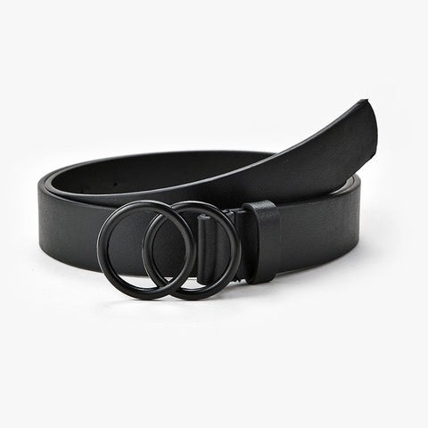 Women PU Leather Metal Buckle Belts