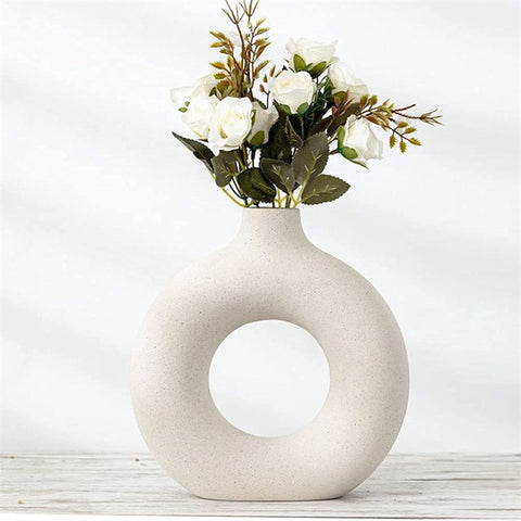 Nordic Circular Ceramic Vase