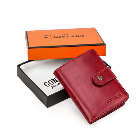 Women Men Genuine Leather Wallets