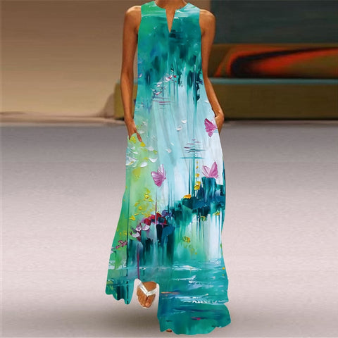 Ladies Spring Summer Long Dress