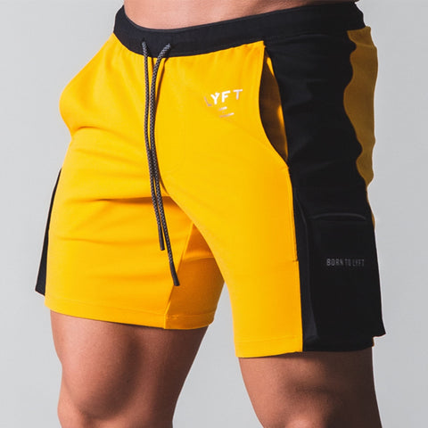 Men Cotton Casual Patchwork Shorts