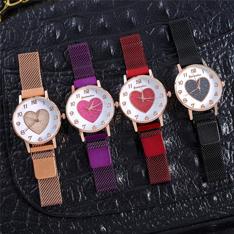 Women Romantic Heart Wrist Watches