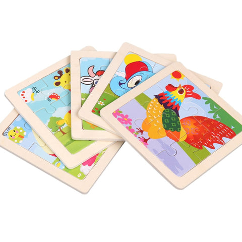 Kids Wooden Animal Puzzle Toys