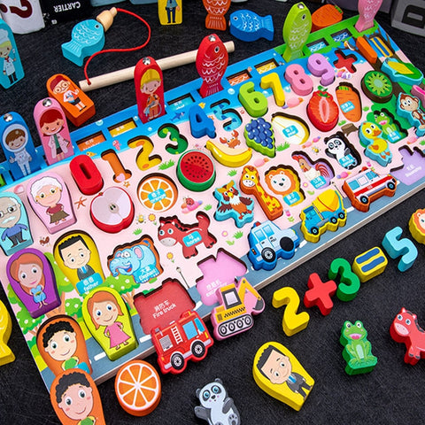 Kids Montessori Educational Wooden Math Toys